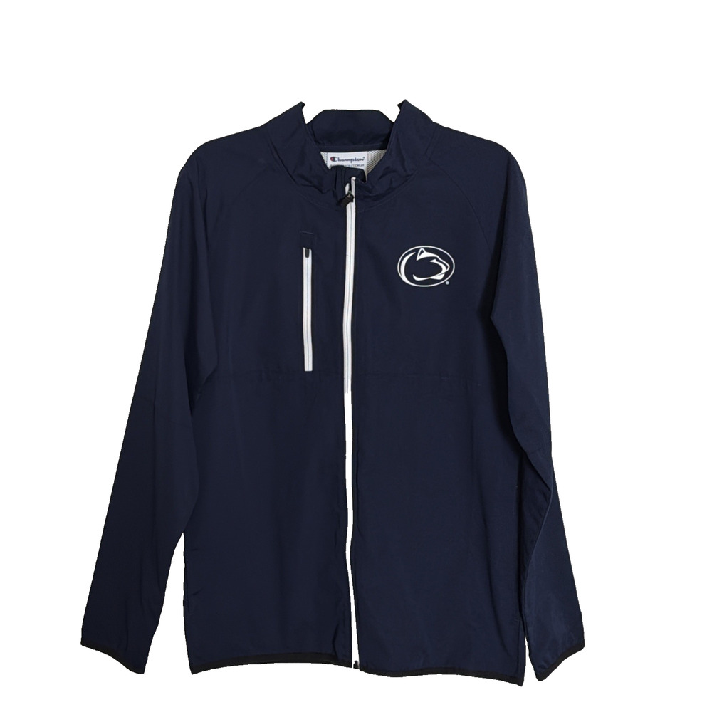 Champion Penn State Full Zip Jacket Men's Lightweight Windbreaker Size Small